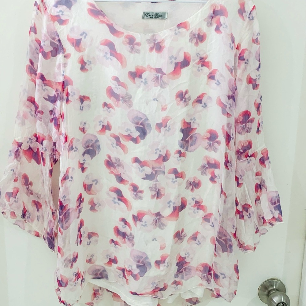 Elena Baldi silk lined blouse